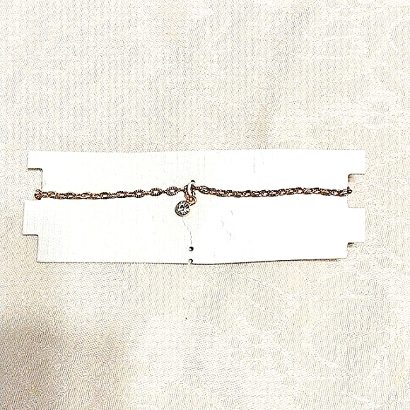 Simulated Diamond & Gold Chain Necklace 12" Fashion Jewelry Cocktail Party New! - Picture 4 of 8